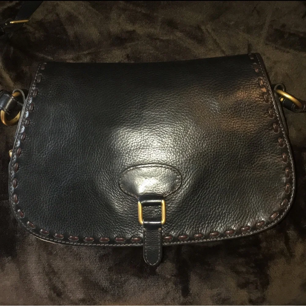 Dooney & Bourke Florentine Full Flap Saddle Bag in Black - Picture 5 of 12